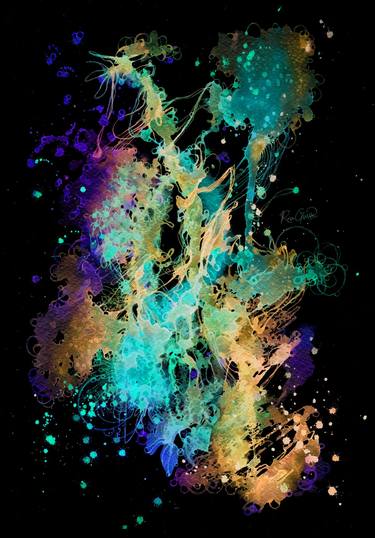 Print of Abstract Expressionism Abstract Digital by RINA GARON