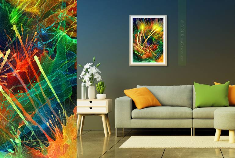 Original Abstract Light Digital by Rina Garon