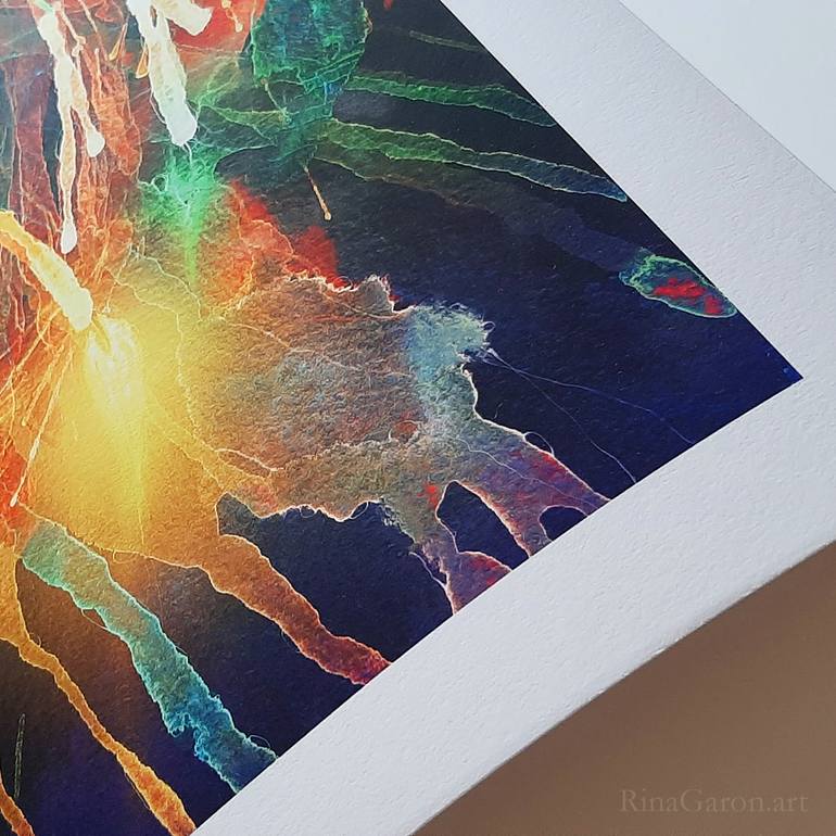 Original Abstract Light Digital by Rina Garon