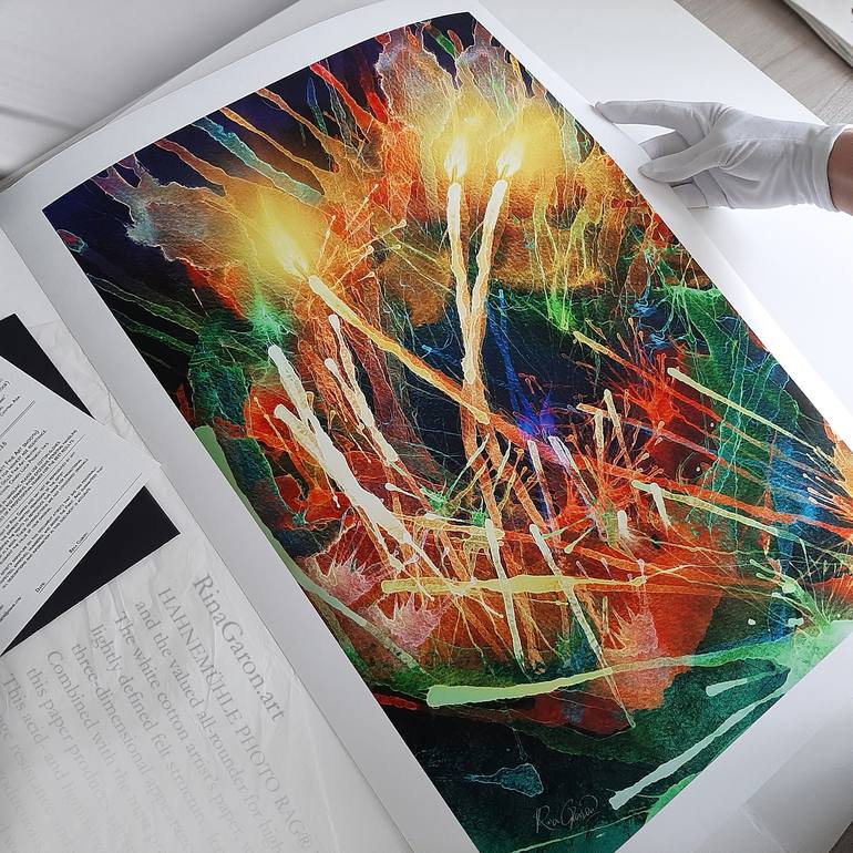 Original Abstract Light Digital by Rina Garon