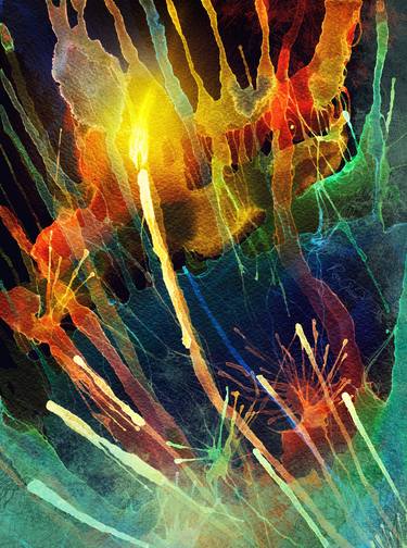 Print of Abstract Light Digital by RINA GARON