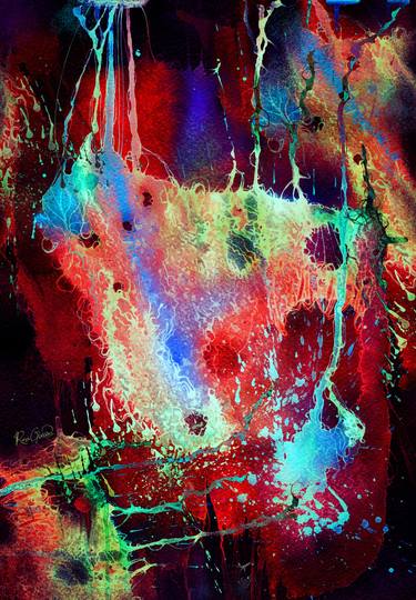 Original Abstract Expressionism Abstract Digital by Rina Garon