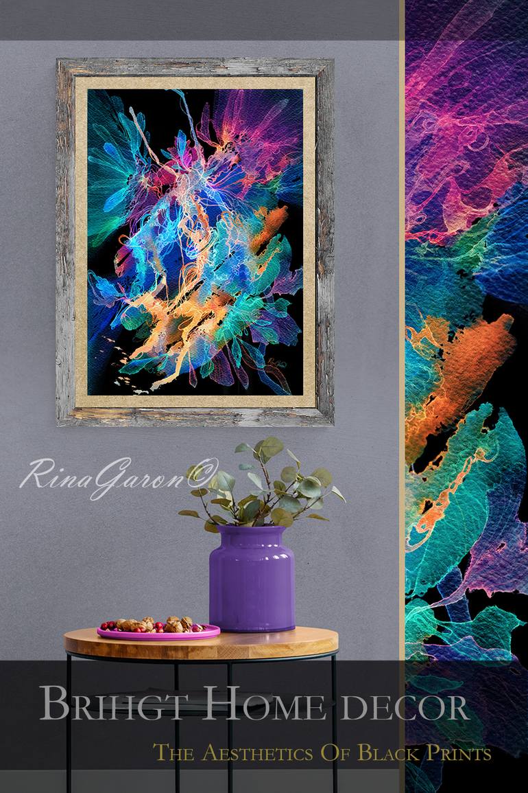 Original Abstract Expressionism Abstract Digital by Rina Garon