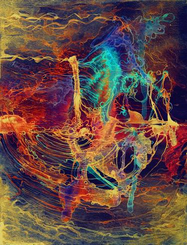 Print of Abstract Expressionism Abstract Digital by RINA GARON