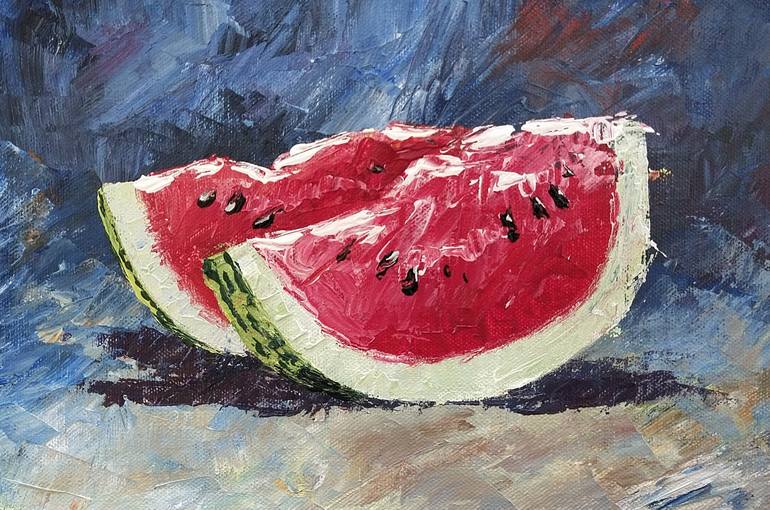 water melon Painting by sunil Linus De | Saatchi Art