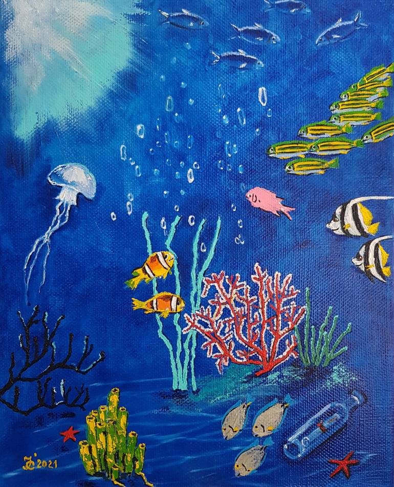 Original Abstract Nature Painting by Irina Ciobanu