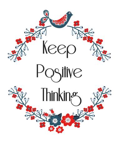 Keep Positive Thinking Motivational Wall Art thumb