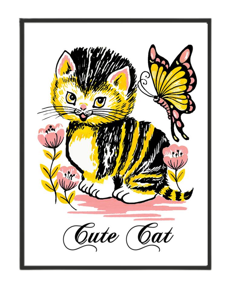 Just Cute - Cat & Dog Paper Print - Animals, Nature posters in