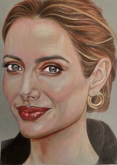 Original Photorealism Celebrity Drawing by Kan Lin