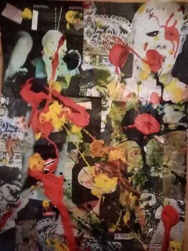 Print of Abstract Expressionism Abstract Collage by Anthony Valentine