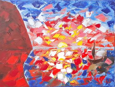 Print of Abstract Expressionism Landscape Paintings by Sergii Chernomorets