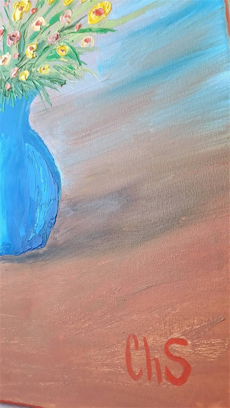 Original Abstract Expressionism Floral Painting by Sergii Chernomorets