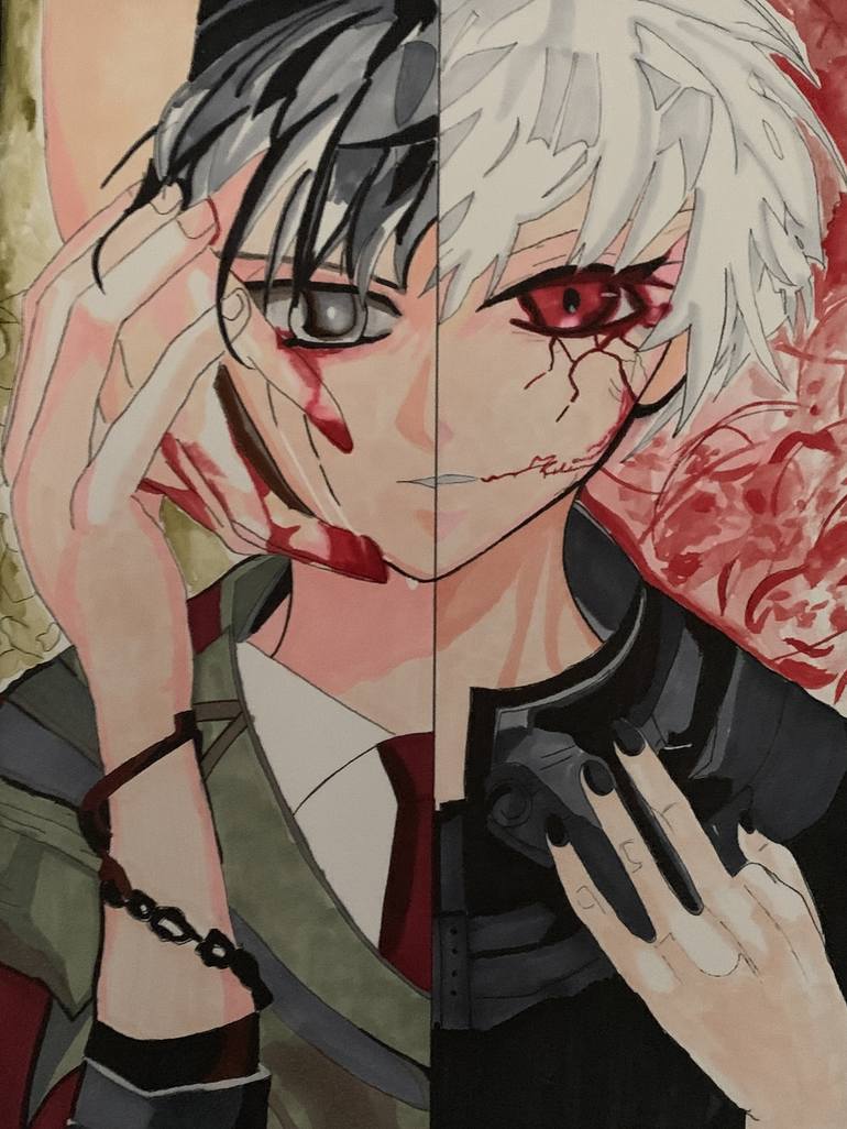 Tokyo Ghoul Anime Wall Art Painting by Rash Jan