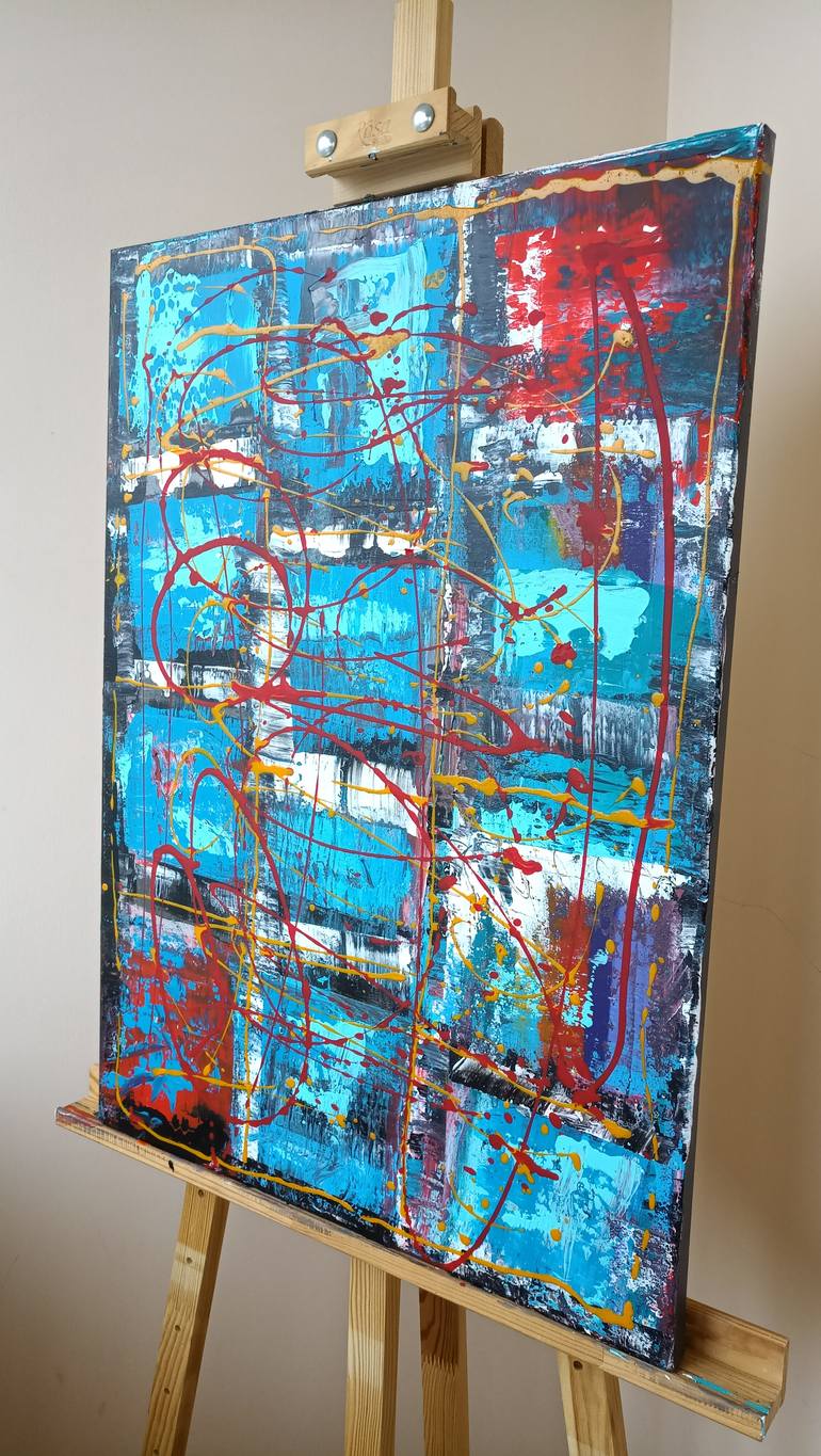 Original Art Deco Abstract Painting by Tantyana Leontyeva
