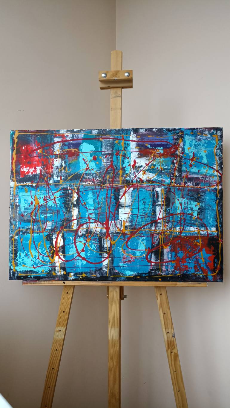 Original Art Deco Abstract Painting by Tantyana Leontyeva