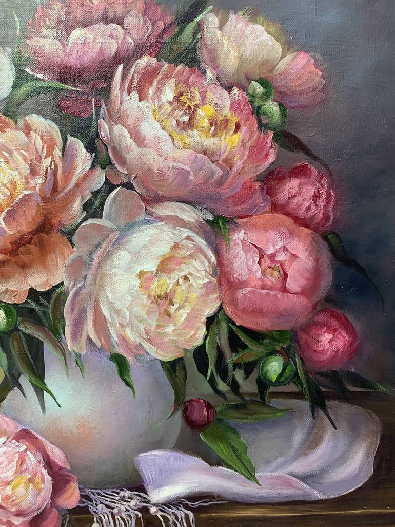 Original Realism Floral Painting by Jeanne Kogay