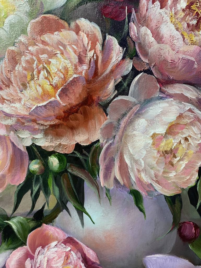 Original Realism Floral Painting by Jeanne Kogay