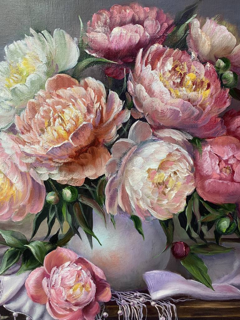 Original Realism Floral Painting by Jeanne Kogay