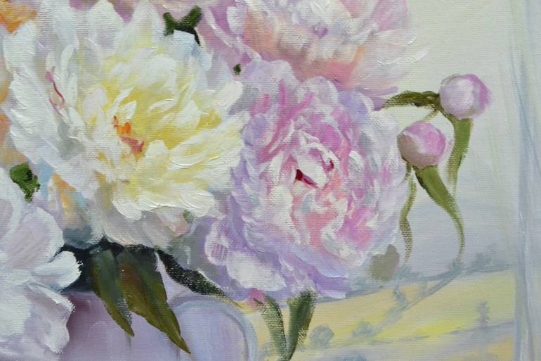 Original Realism Floral Painting by Jeanne Kogay