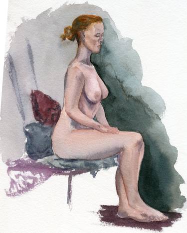 Original Nude Painting by Daria Miroshnychenko