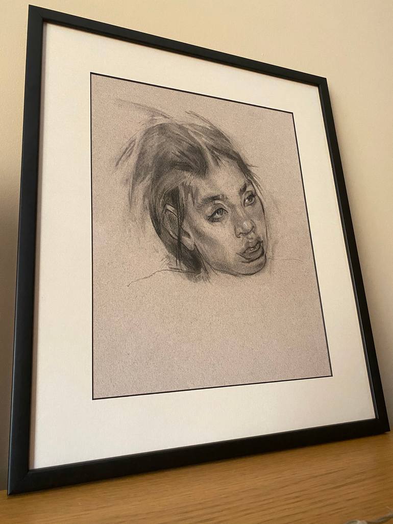 Original Realism People Drawing by Anastasiia Taran