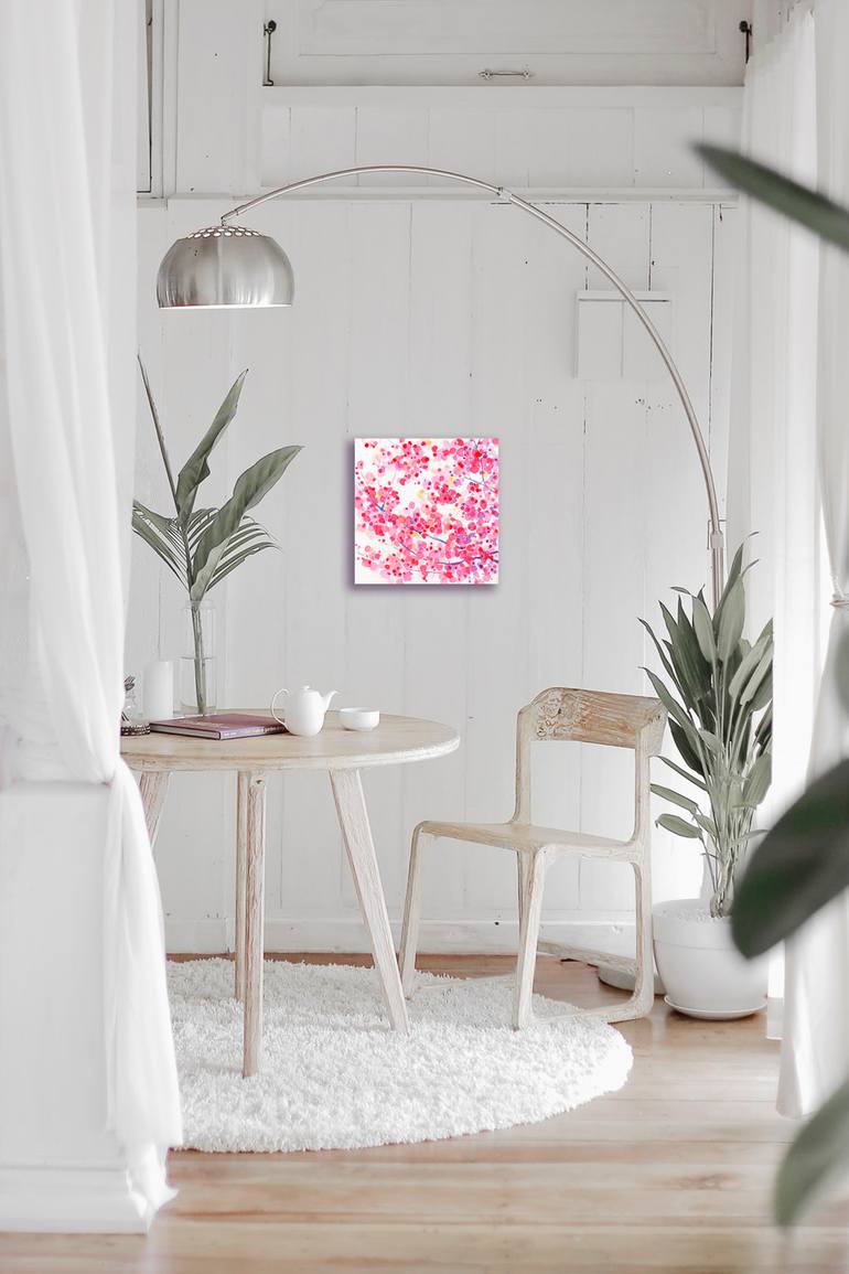 Original Expressionism Floral Painting by Katalin Benedek