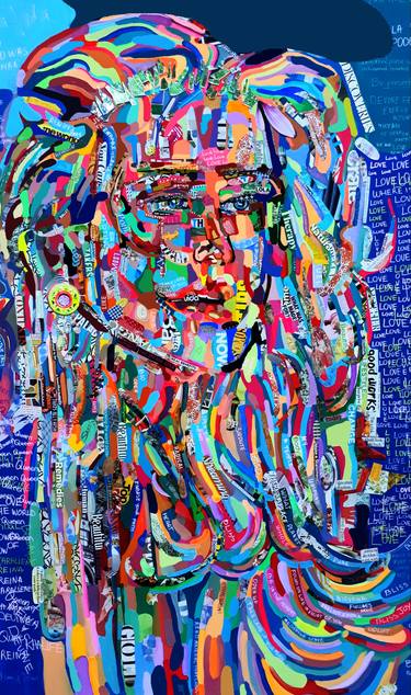 Original Pop Art Portrait Collage by Zyginta Barcauskaite