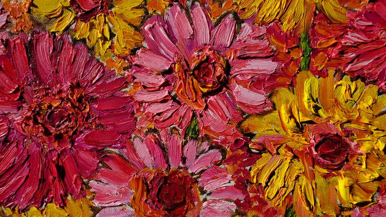 Original Abstract Expressionism Floral Painting by Linda Paterson