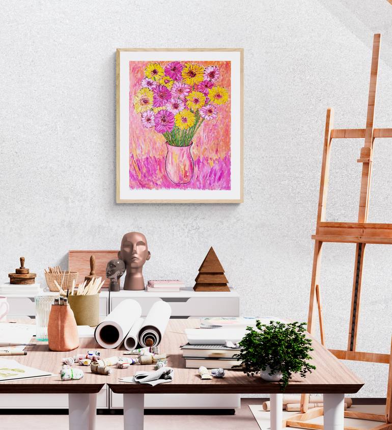 Original Abstract Expressionism Floral Painting by Linda Paterson