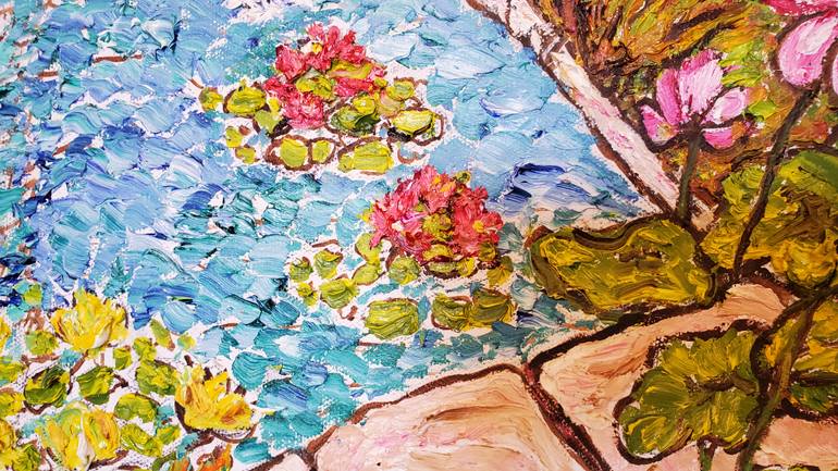 Original Abstract Expressionism Garden Painting by Linda Paterson