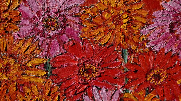 Original Abstract Expressionism Floral Painting by Linda Paterson