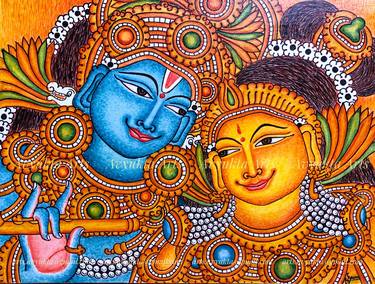 Radhakrishna Keralamural painting thumb