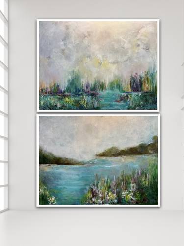 Original Abstract Landscape Paintings by Huma Vohra