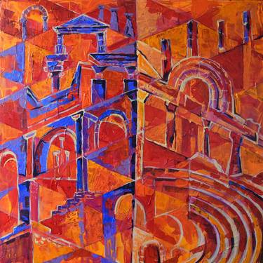 Print of Art Deco Architecture Paintings by Julia Mia