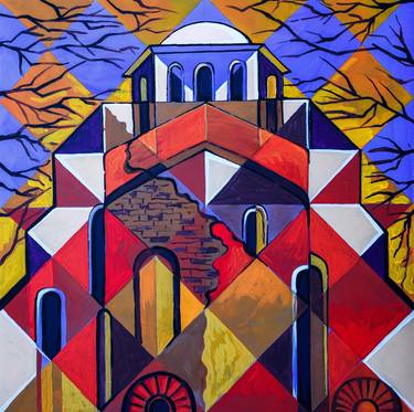 Print of Cubism Architecture Paintings by Julia Mia