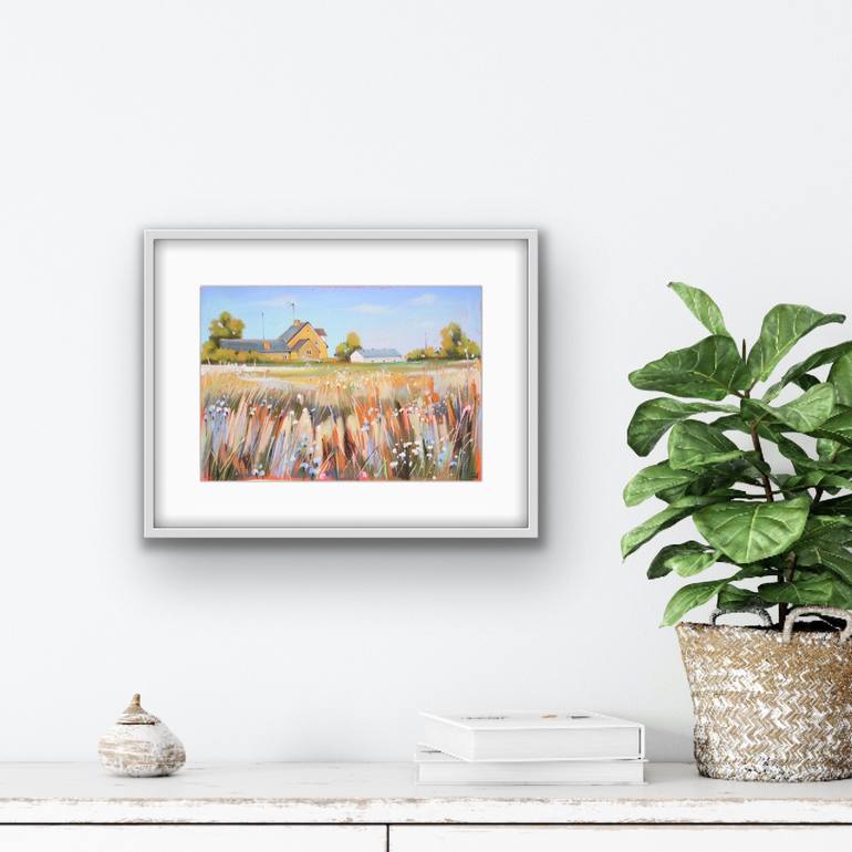 Original Impressionism Landscape Drawing by Irina Plaksina