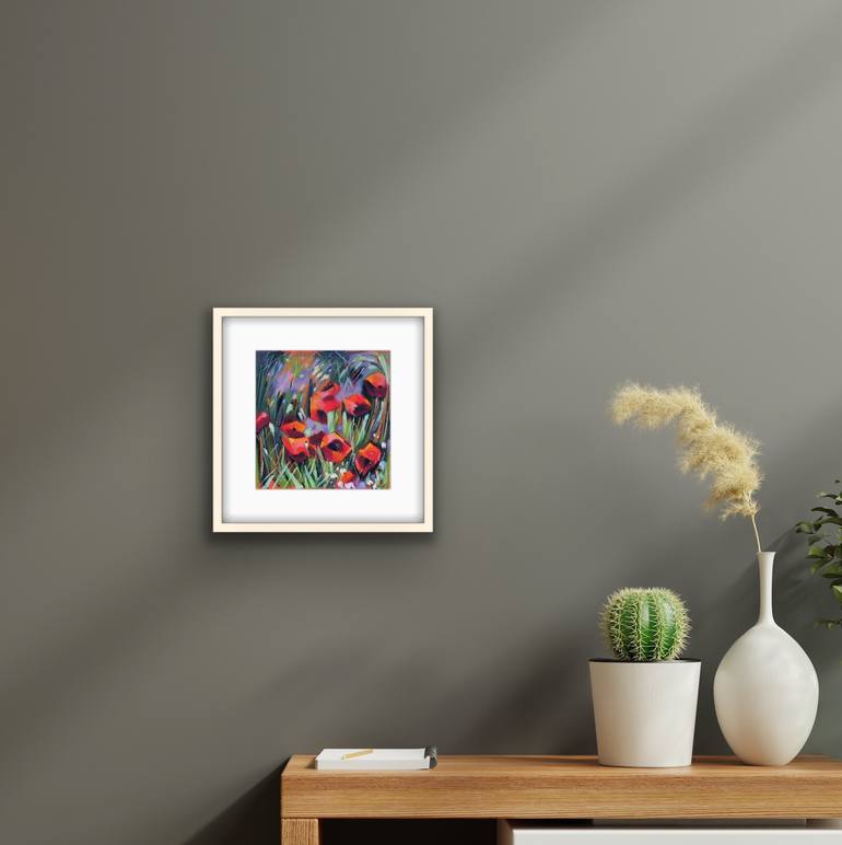 Original Expressionism Floral Drawing by Irina Plaksina