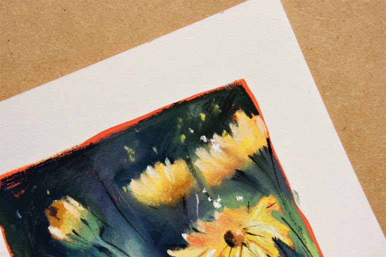 Original Expressionism Floral Drawing by Irina Plaksina