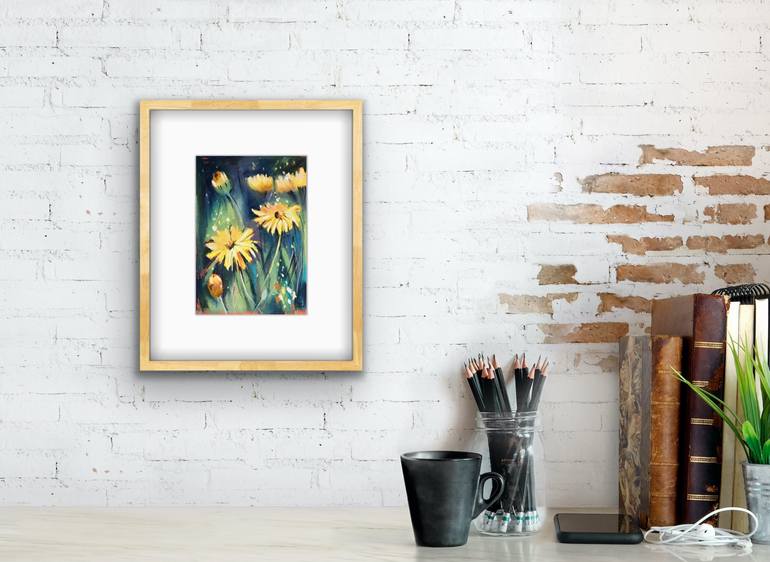 Original Expressionism Floral Drawing by Irina Plaksina