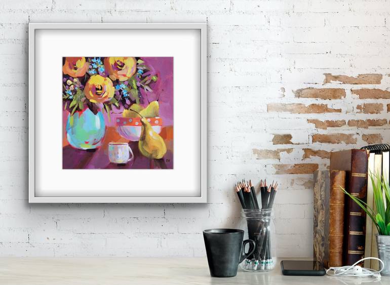 Original Expressionism Still Life Painting by Irina Plaksina