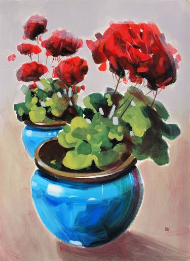 Original Impressionism Floral Paintings by Irina Plaksina