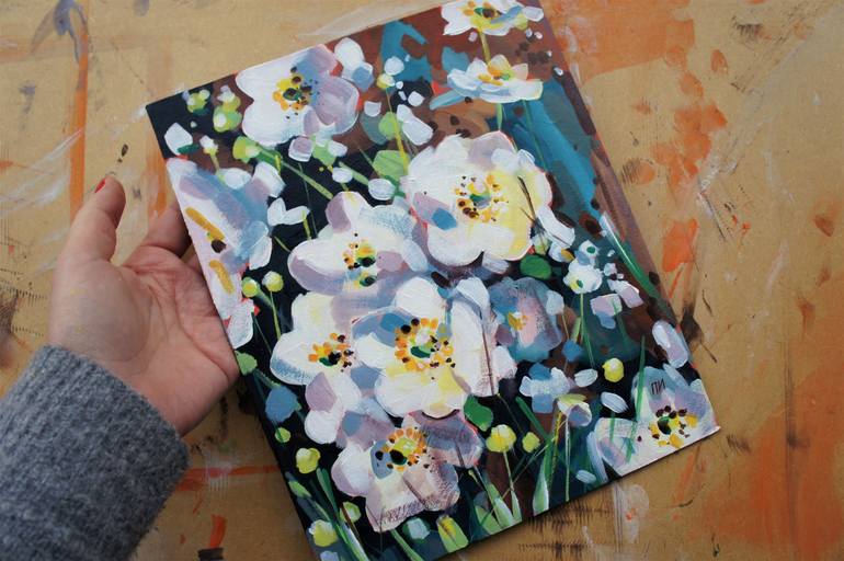 Original Expressionism Floral Painting by Irina Plaksina