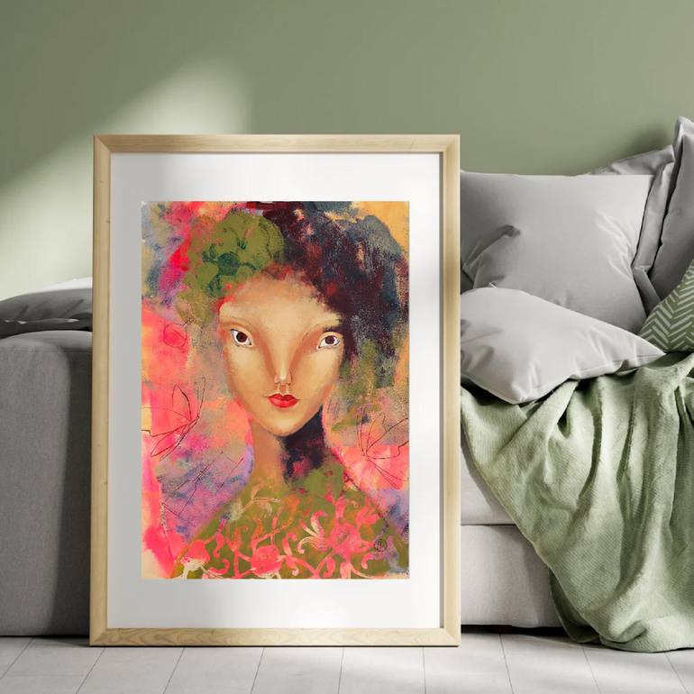 Original Expressionism People Painting by Irina Plaksina