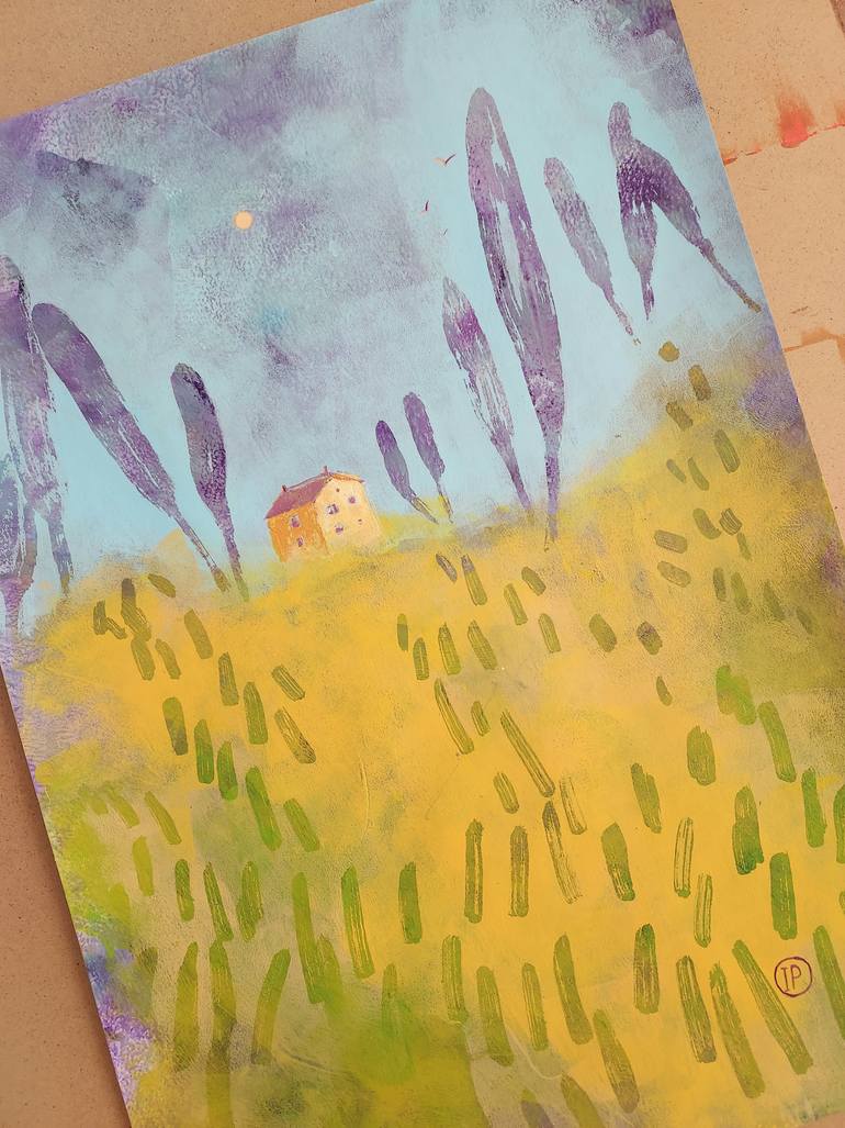 Original Expressionism Landscape Painting by Irina Plaksina
