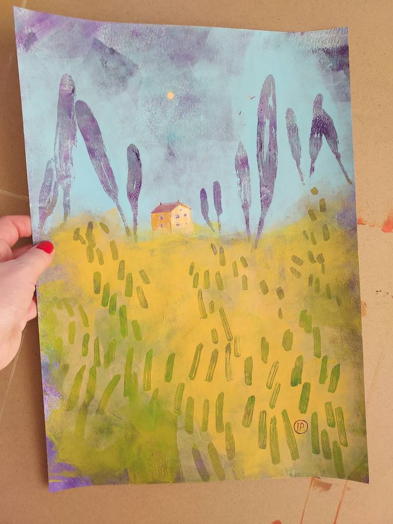 Original Expressionism Landscape Painting by Irina Plaksina