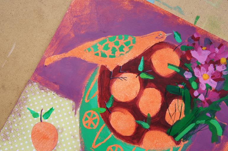 Original Expressionism Animal Painting by Irina Plaksina