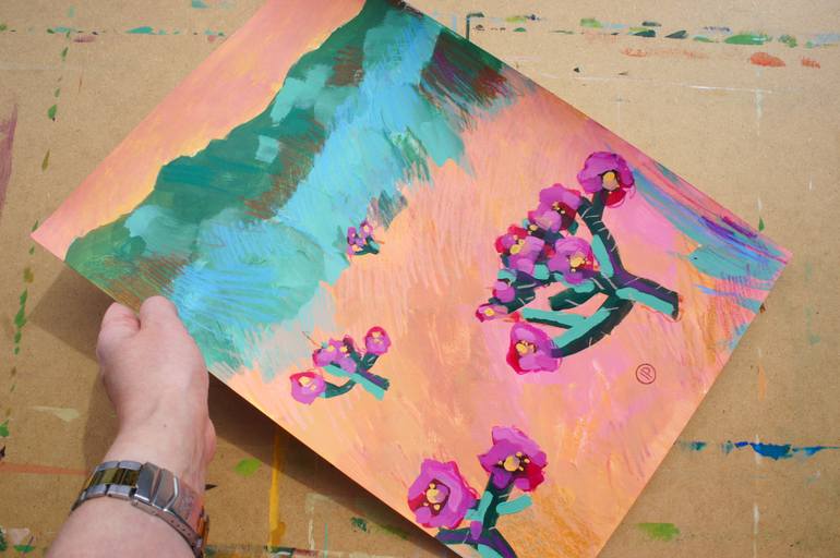 Original Expressionism Landscape Mixed Media by Irina Plaksina