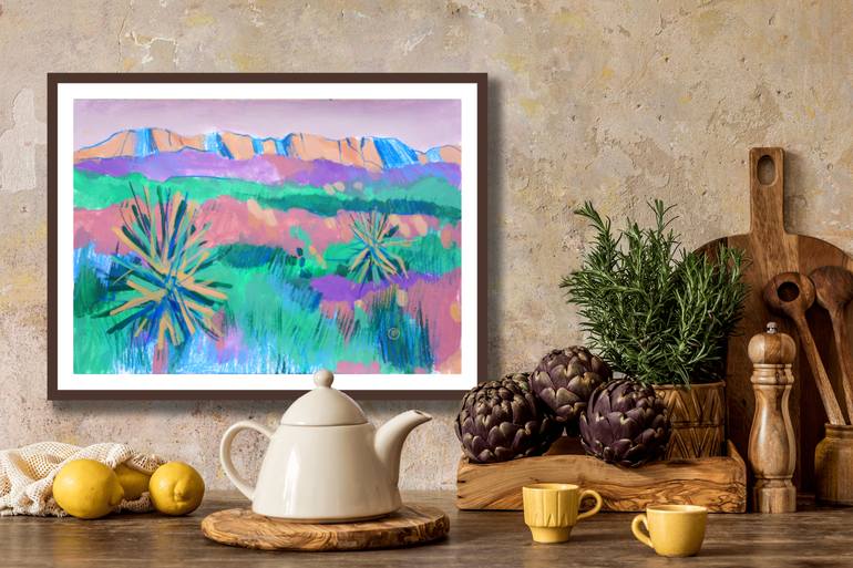 Original Expressionism Landscape Mixed Media by Irina Plaksina