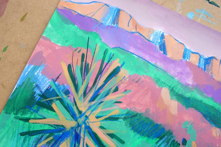 Original Expressionism Landscape Mixed Media by Irina Plaksina