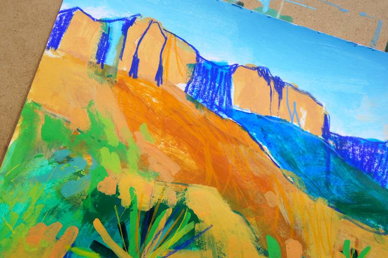 Original Expressionism Landscape Mixed Media by Irina Plaksina